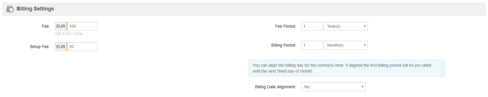 Billing Settings